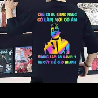 Áo thun in phản quang 7 màu chữ form dưới 70kg may kỹ