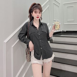 Chuyên sỉ áo sơ mi kẻ caro hai túi nắp Xưởng may YoYo chuyên sỉ thun thái