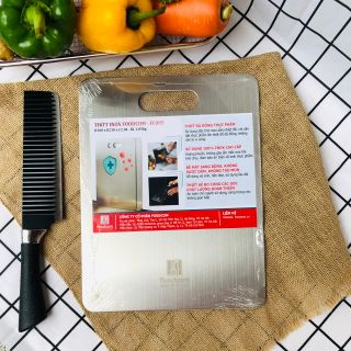 Thớt inox dày 2,04mm - 30x23cm - Made by Foodcom - Giá sỉ