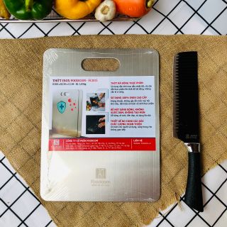 Thớt inox dày 2,04mm - 30x23cm - Made by Foodcom - Giá sỉ