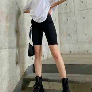 Quần ngố biker nữ tôn dáng siêu đẹp chất thun cotton co giản tốt