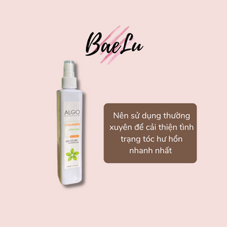 Xịt dưỡng tóc collagen keratin Algo phục hồi và bảo vệ tóc tối đa khỏi nhiệt và tia UV, dưỡng tóc thơm lâu 250ml