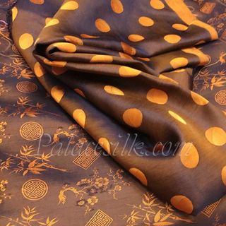 Vải lụa tơ tằm chấm bi Palacesilk, dệt thủ công, khổ vải 90cm