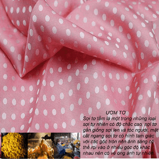 Vải lụa tơ tằm chấm bi Palacesilk, dệt thủ công, khổ vải 90cm giá sỉ