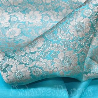 Vải lụa tơ tằm hoa cúc Palacesilk, dệt thủ công, khổ vải 90