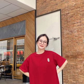 Áo thun nữ cộc tay phong cách ulzzang hàn quốc freesize in hình chú gấu dễ thương đáng yêu màu đỏ nổi bậc áo phông tay ngắn quảng châu chất vải cotton thoáng mát kiểu dáng basic đơn giản trơn dễ mặc giá rẻ