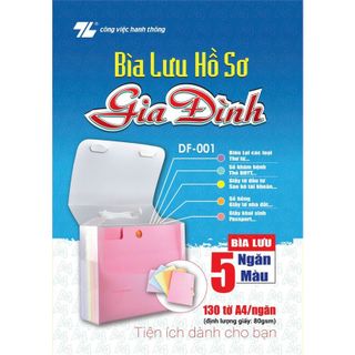 Bìa 5 ngăn lưu hồ sơ gia đình (130 tờ giấy A4) giá sỉ