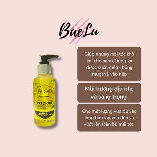 Tinh dầu dưỡng tóc keratin phục hồi tóc Algo giúp giảm khô xơ, gãy rụng, duỡng tóc thơm lâu, không gây bết tóc 150ml