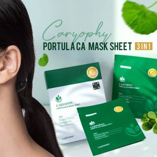Hộp 10 Mặt nạ Caryophy Portulaca 23ml kềm dầu, chiết xuất rau má