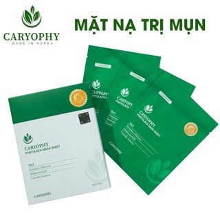 Hộp 10 Mặt nạ Caryophy Portulaca 23ml kềm dầu, chiết xuất rau má