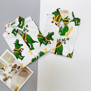 SƠ MI CẶP ĐÔI NAM NỮ FORM RỘNG IN HÌNH KHỦNG LONG