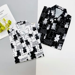 ÁO SƠ MI NAM NỮ HỌA TIẾT FORM RỘNG NGẮN TAY VẢI LỤA MÁT