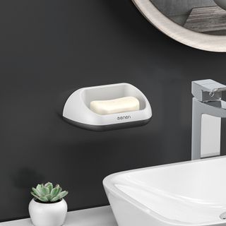 Khay Đựng Xà Phòng Dán Tường OENON, Chất Liệu Nhựa ABS Cao Cấp (Tặng Kèm Miếng Dán)
