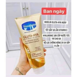 Sữa dưỡng thể Vaseline Healthy Bright Gluta HYA Serum Burst Lotion 10X