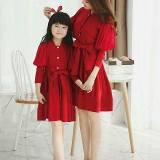 SET MẸ BÉ ĐỎ CỘT NƠ EO