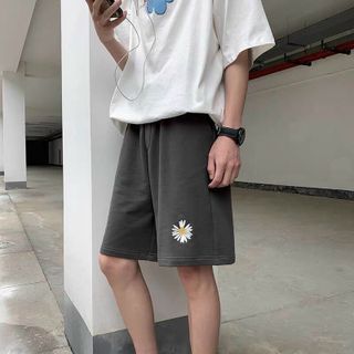 Quần thun lửng in chữ chất thun 2 da mềm mịn, co giản,mát,form dưới 68kg