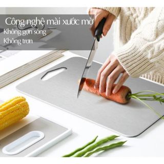 5x k Thớt Inox 304 Kháng Khuẩn Cừờng Lực- Vệ Sinh Dễ Dàng- Rã Đông Nhanh - Chống Ẩm Mốc - Không Xước Dăm- Không Mùn Gỗ