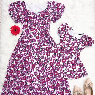 SET MẸ BÉ HOA TÍM CÀ