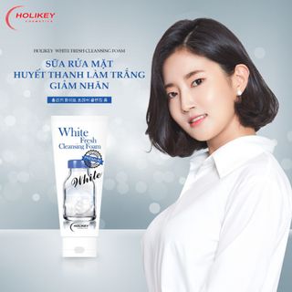 SỮA RỬA MẶT HUYẾT THANH LÀM TRẮNG SÁNG DA VÀ GIẢM NẾP NHĂN MEDIHEAL WHITE FRESH CLEANSING FOAM 100ML - HOLIKEY