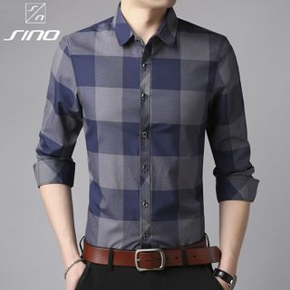 Áo sơ mi dài tay nam cao cấp kẻ caro -Thanh Lịch Trang Nhã