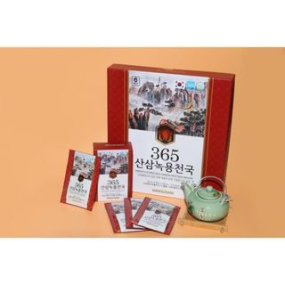 Nước Hồng Sâm Nhung Hươu Linh Chi Núi Hộp 30 Gói x 50ml