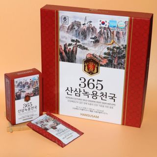 Nước Hồng Sâm Nhung Hươu Linh Chi Núi Hộp 30 Gói x 50ml
