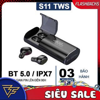 Tai nghe Bluetooth Kiêm Sạc Dự Phòng S11 TWS 4800mAh - Chống nước IPX7 - Nghe nhạc 90h