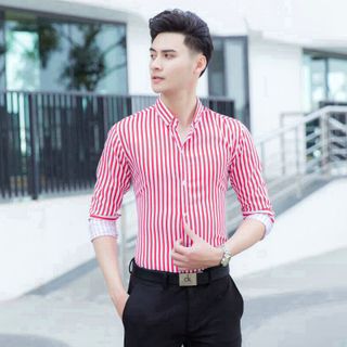 Áo sơ mi giá rẻ hàn quốc cao cấp trẻ trung trơn nam FLASHBACKS SM08