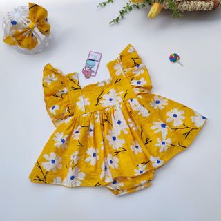 Chào hè với body váy cánh tiên hoạ tiết hoa cúc
