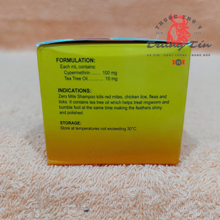 zero mite (xà bông tắm gà Philippines) diệt mạc gà , ve , ghẻ - 1 gói / 10ml