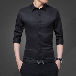 Áo sơ mi giá rẻ hàn quốc cao cấp nam trơn trẻ trung FLASHBACKS AD05