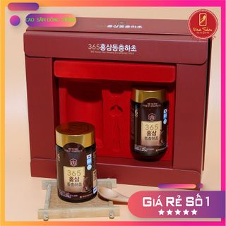[ Quà Biếu, Quà Tặng Dịp Lễ, Tết] Cao Hồng Sâm Đông Trùng Hạ Thảo Hộp 2 Lọ x 240 Gram