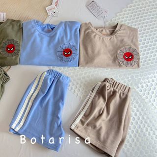 Áo trẻ em thêu hình người nhện nhãn hiệu Botarisa Made in Vietnam