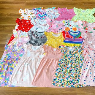 Đầm cánh tiên bé gái vải cotton xuất size 2-7