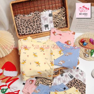 Quần áo cho bé gái bé trai cộc tay Minky Mom [Cưng Nhất] Đồ bộ cộc tay mặc nhà thun lạnh cho bé trai gái BỘ CHIP ĐẸP