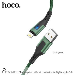 Cáp Sạc Nhanh Lightning / type c / micro USB Hoco DU08 2m - Vải Dù Chống Rối - Chống Gập - Chính Hãng Bảo Hành 3 tháng