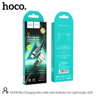 Cáp Sạc Nhanh Lightning / type c / micro USB Hoco DU08 2m - Vải Dù Chống Rối - Chống Gập - Chính Hãng Bảo Hành 3 tháng