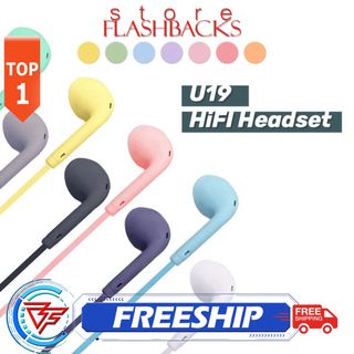 Tai nghe có dây nhét tai U19 giắc 3.5 tai in ear chơi game chống ốn cho điện thoại, pc ios/ Android giá rẻ giá sỉ