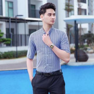 Áo Sơ Mi Nam Ngắn Tay Dáng Ôm Nhẹ - Thời Trang Nam Hiện Đại AN05 [XẢ HÀNG]