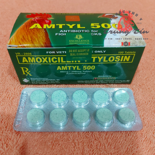 amtyl 500 - thuốc gà đá đặc trị bệnh tổng hợp - Philippines (1 hộp / 10 vĩ) giá sỉ