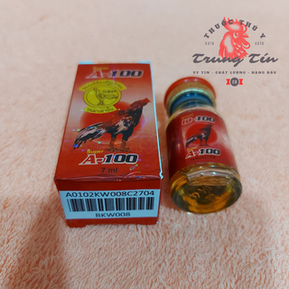 A100 - tan đòn dạng chích cho gà khi đá về - mau lành vết thương , tan máu bầm , nhanh hồi sức - 1 lọ / 7cc