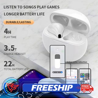 Tai nghe bluetooth - Tai nghe không dây Pro 6 TWS phiên bản cao cấp Có Mic Cho Mọi Dòng Điện Thoại - Chống Ồn - Bass Hay