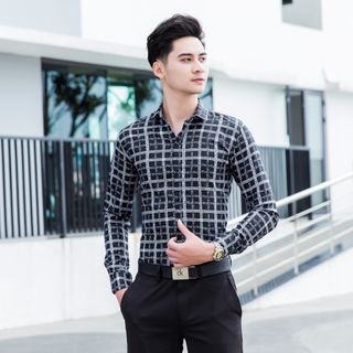 Áo Sơ Mi Nam Dài Tay Kẻ Caro Lịch Lãm - Vải Lụa Cao Cấp SM7 [ XẢ HÀNG ]