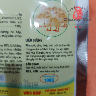 thuốc úm gà , vịt con , PHÒNG NGỪA BỆNH GÀ CON (NANO) - gói / 100 gram