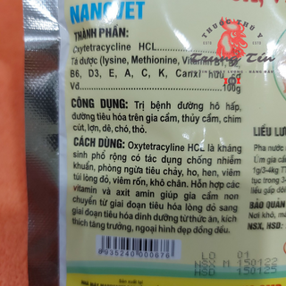 thuốc úm gà , vịt con , PHÒNG NGỪA BỆNH GÀ CON (NANO) - gói / 100 gram