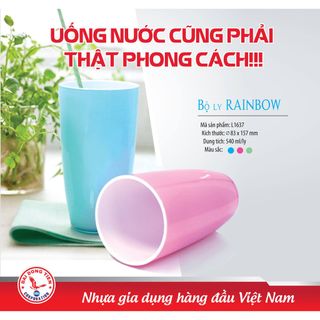 Ly Nhựa Cao Cấp Rainbow Đại Đồng Tiến L1637