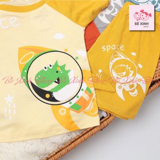 Quần Áo Cho Trẻ Em Bé Trai Bé Gái Đồ Bộ Mùa Hè Cho Trẻ Em Bé Trai Gái Thun Lạnh Cộc Vũ Trụ