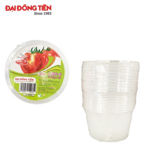 Combo 10 hộp nhựa tròn siêu mỏng có nắp 450ml Đại Đồng Tiến L621-3 giá sỉ