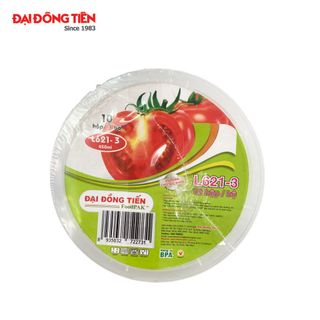 Combo 10 hộp nhựa tròn siêu mỏng có nắp 450ml Đại Đồng Tiến L621-3