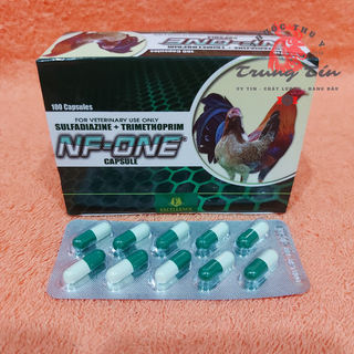 (1 vĩ / 10 viên) NF - ONE (thuốc gà đá đặc trị - phân xanh phân trắng - tiêu chảy , đường ruột)